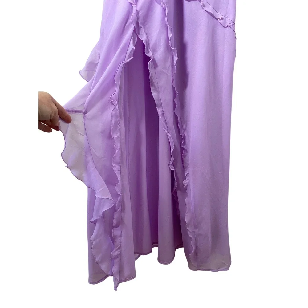 Abercrombie & Fitch Lavender Ruffle Maxi Dress